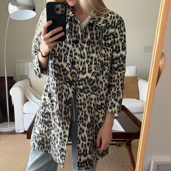 Chloe Jackets & Blazers - Chloe Leopard Print Trench Coat